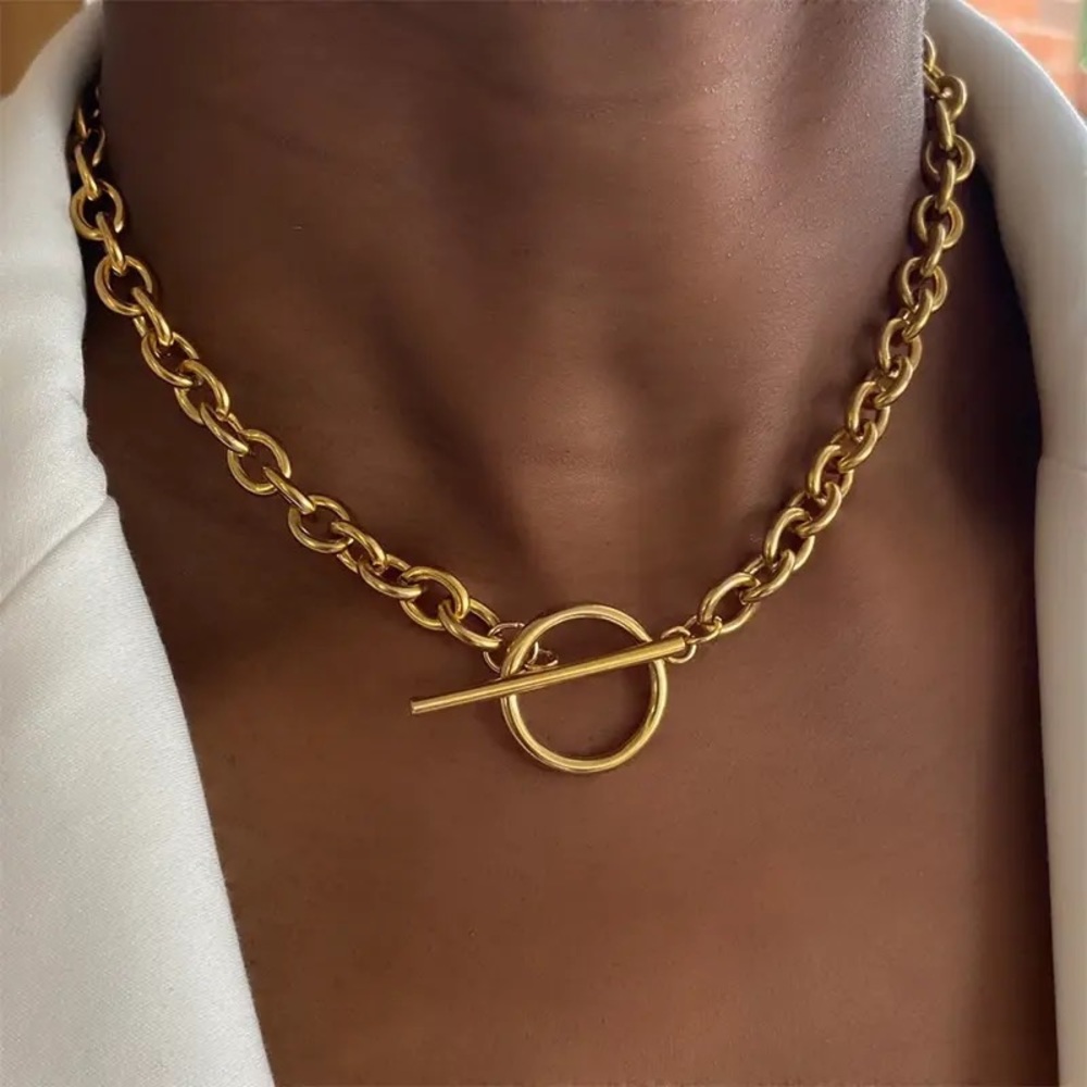 14K Gold filled chain link necklace - Picture 1 of 4
